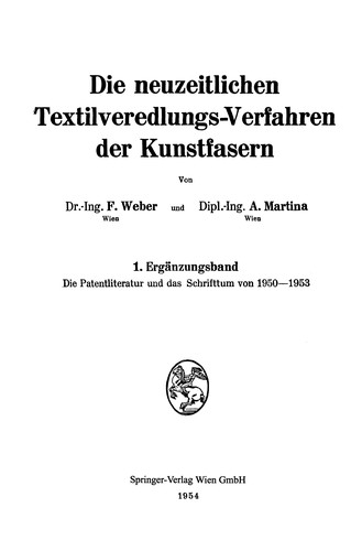 Cover for Die neuzeitlichen Textilveredlungs-Verfahren der Kunstfasern