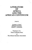 Cover for Literature of Africa and the African continuum