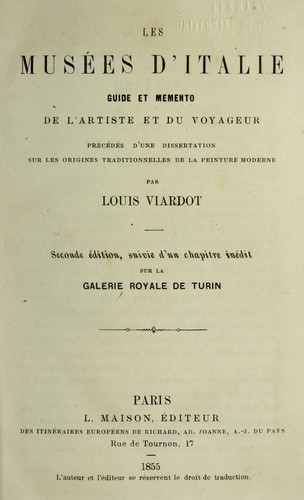 Cover for Les muse es d'Italie