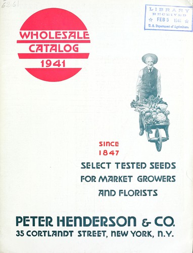 Cover for Wholesale catalog 1941