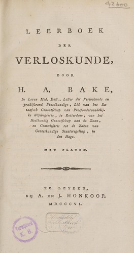 Cover for Leerboek der verloskunde