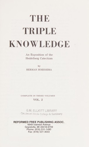 Cover for The triple knowledge
