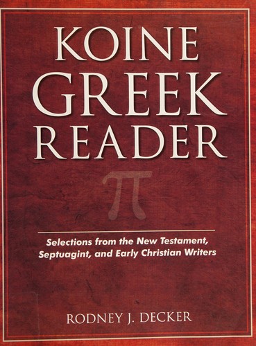 Cover for Koine Greek reader