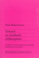 Cover for Toward an aesthetic of reception