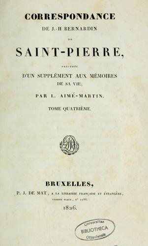 Cover for Correspondance