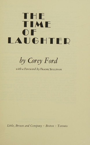 Cover for The time of laughter