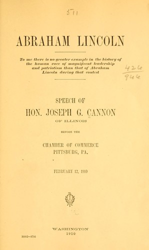 Cover for Abraham Lincoln ...