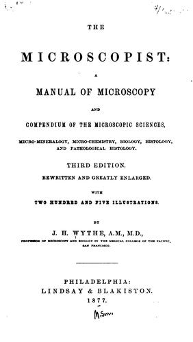 Cover for The Microscopist: Or, A Complete Manual on the Use of the Microscope ...