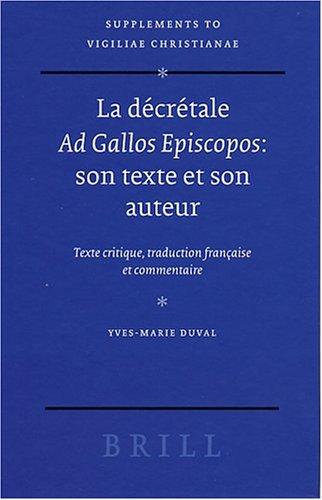 Cover for La Decretale Ad Gallos Episcopos