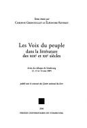 Cover for Les voix du peuple dans la littérature des XIXe et XXe siècl