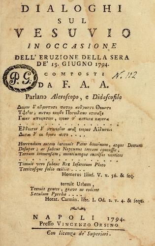 Cover for Dialoghi sul Vesuvio
