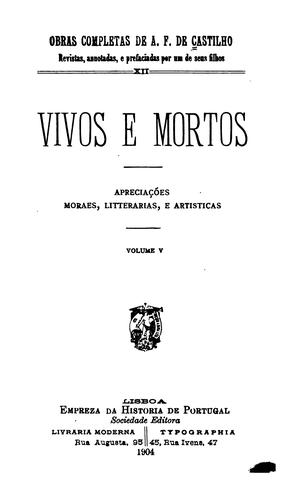 Cover for Vivos e mortos