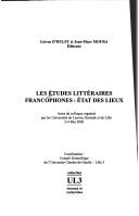 Cover for Les études littéraires francophones