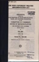 Cover for WIPO Copyright Treaties Implementation Act