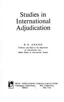 Cover for Studies in international adjudication