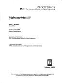 Cover for Videometrics III