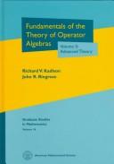 Cover for Fundamentals of the theory of operator algebras