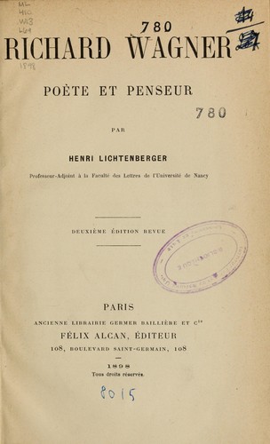 Cover for Richard Wagner