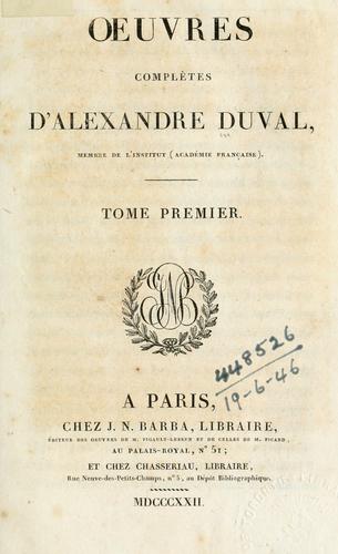 Cover for OEuvres complètes.
