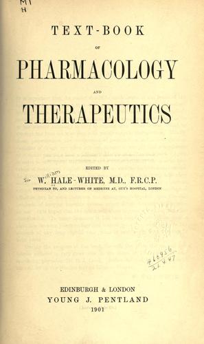 Cover for Text-book of pharmacology and therapeutics.
