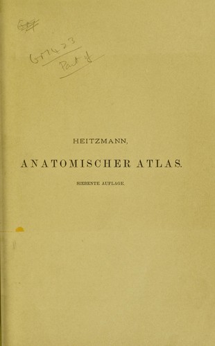 Cover for Die descriptive und topographische Anatomie des Menschen in 637 Abbildungen