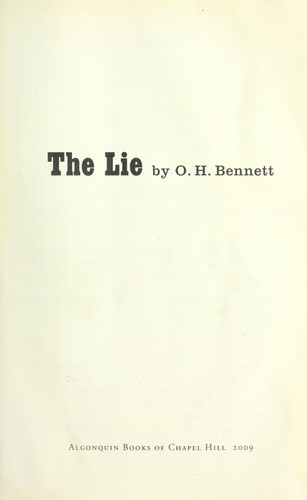 Cover for The lie