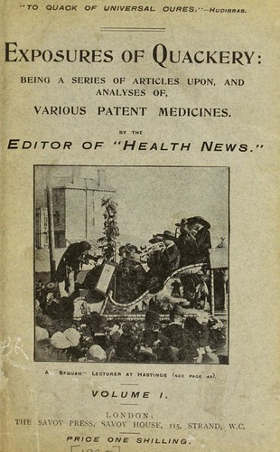 Cover for Exposures of quackery