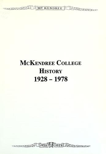 Cover for McKendree College