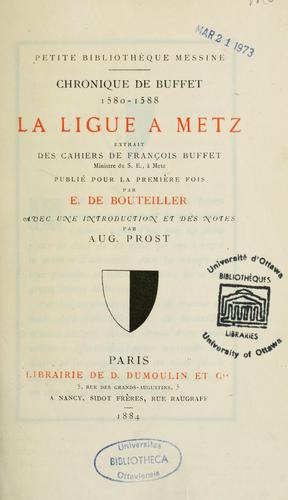 Cover for La ligue à Metz