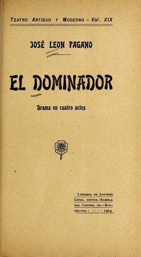 Cover for El dominador