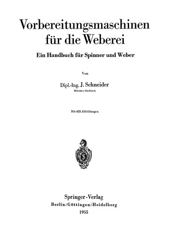 Cover for Vorbereitungsmaschinen für die Weberei