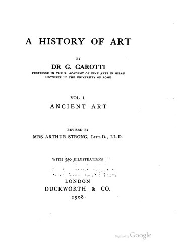 Cover for A history of art