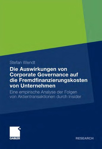 Cover for Die Auswirkungen Von Corporate Governance Auf Die Fremdfinanzierungskosten Von Unternehmen