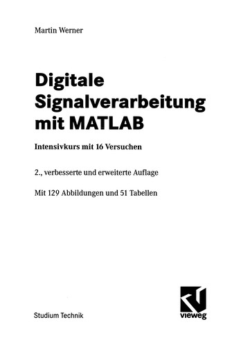 Cover for Digitale Signalverarbeitung mit MATLAB