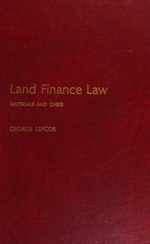 Cover for Land finance law