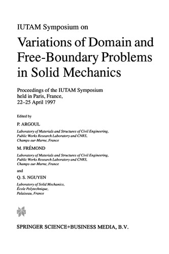 Cover for IUTAM Symposium on Variations of Domain and Free-Boundary Problems in Solid Mechanics