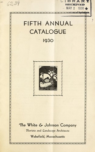 Cover for Fifth annual catalogue, 1930