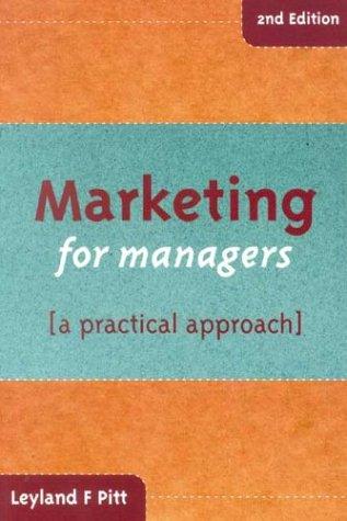 Cover for Marketing for Managers