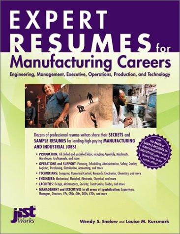 Cover for Expert Resumes for Manufacturing Careers