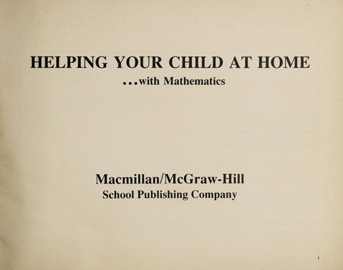 Cover for Helping Your Child at Home With Mathematics/Grade 5