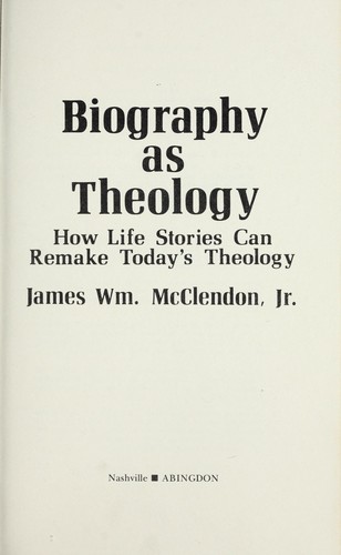 Cover for Biography as theology