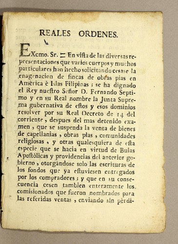 Cover for Reales ordenes