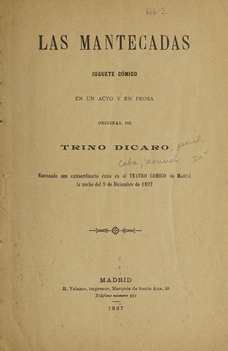 Cover for Las mantecadas