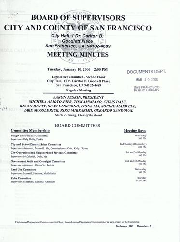 Cover for Meeting minutes