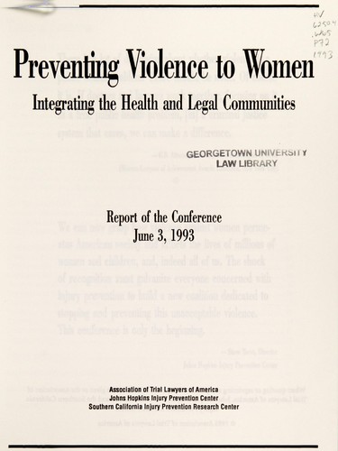 Cover for Preventing violence to women