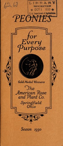 Cover for Peonies for every purpose