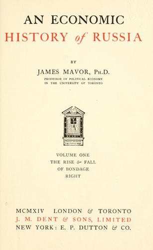 Cover for An economic history of Russia