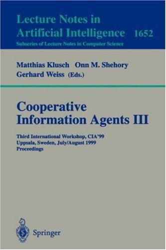 Cover for Cooperative Information Agents III