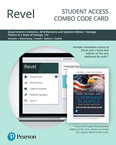 Cover for Revel for Government in America, 2018 Elections and Updates Edition + Georgia Politics in a State of Change -- Combo Card