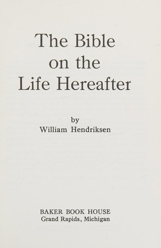 Cover for The Bible on the life hereafter